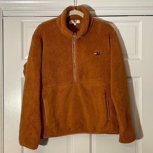 Aviator Nation Teddy Half Zip Jacket NWT